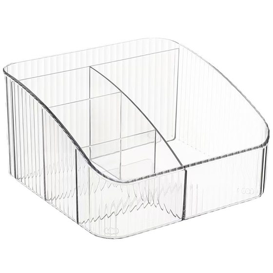 Desktop Cosmetics Storage Box Skin Care Products Fit Box Dressing Table Cosmetic Brush Lipstick Storage Rack Five-compartment Storage Box