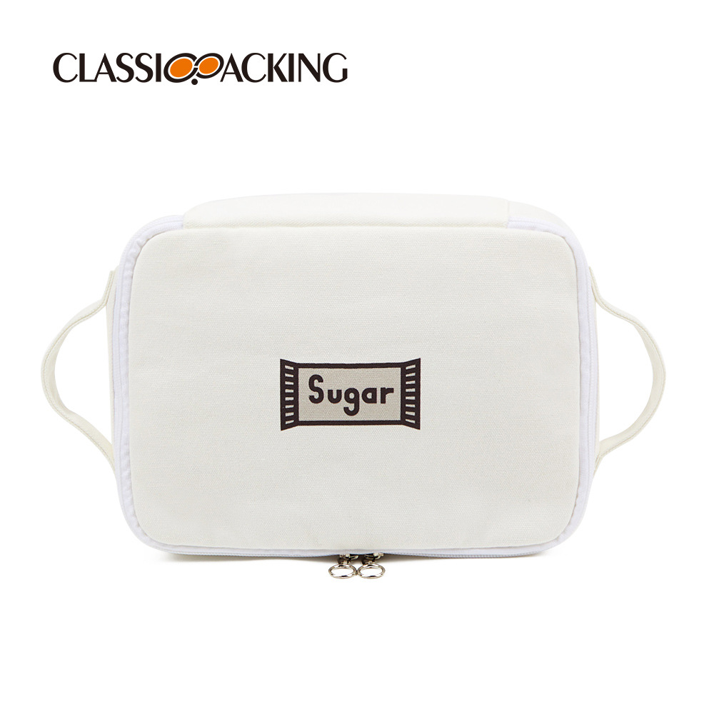 Suministro directo de fábrica bolsa de lavado material de lona de gran capacidad producto de cuidado de la piel bolsa de almacenamiento portátil de viaje bolsa de almacenamiento de gran capacidad