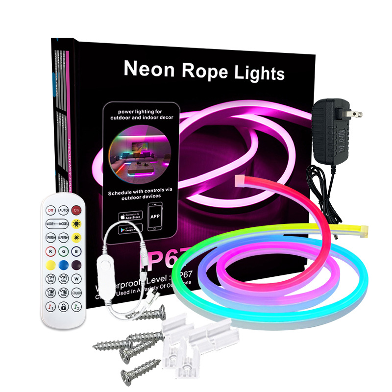 Neón colorido graffiti WiFi Bluetooth música RGB silicona flexible faro con inteligente DIY forma caballo corriendo
