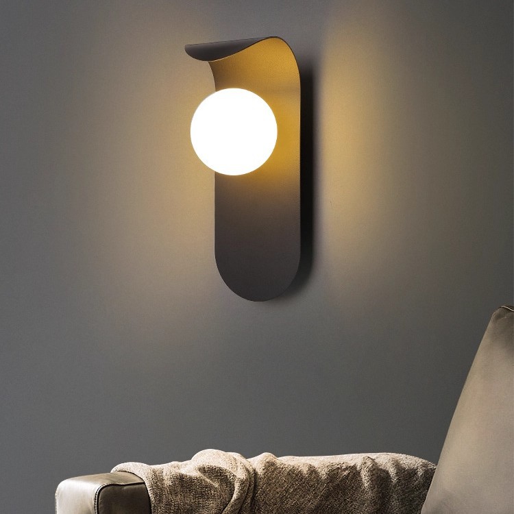 Lámpara de Pared para Interior de Hierro y Acrílico, Luz LED, para Dormitorio y Sala de Estar