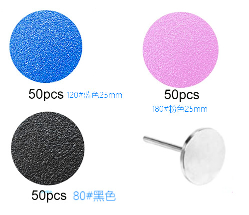 Suministro directo transfronterizo 50 piezas pedicura arena pieza de repuesto traje esmalte de uñas callos de piel muerta traje de pieza de arena reemplazable