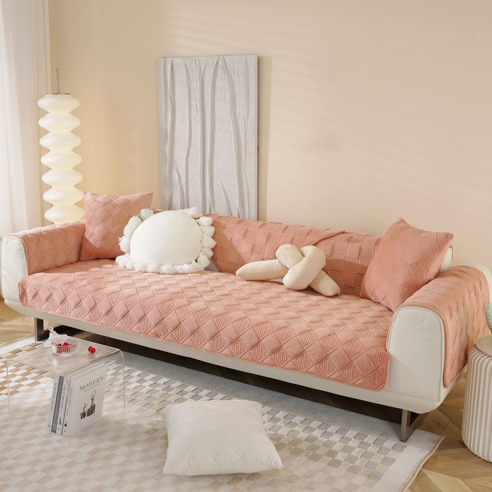 Cojín del sofá cuatro estaciones universal 2023 nuevo moderno simple toalla trasera antideslizante cubierta de tela cojín cubierta del sofá del diamante