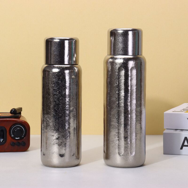 新款纯钛保温杯双层真空茶水分离泡茶杯机械测温养生磁吸钛杯批发|undefined