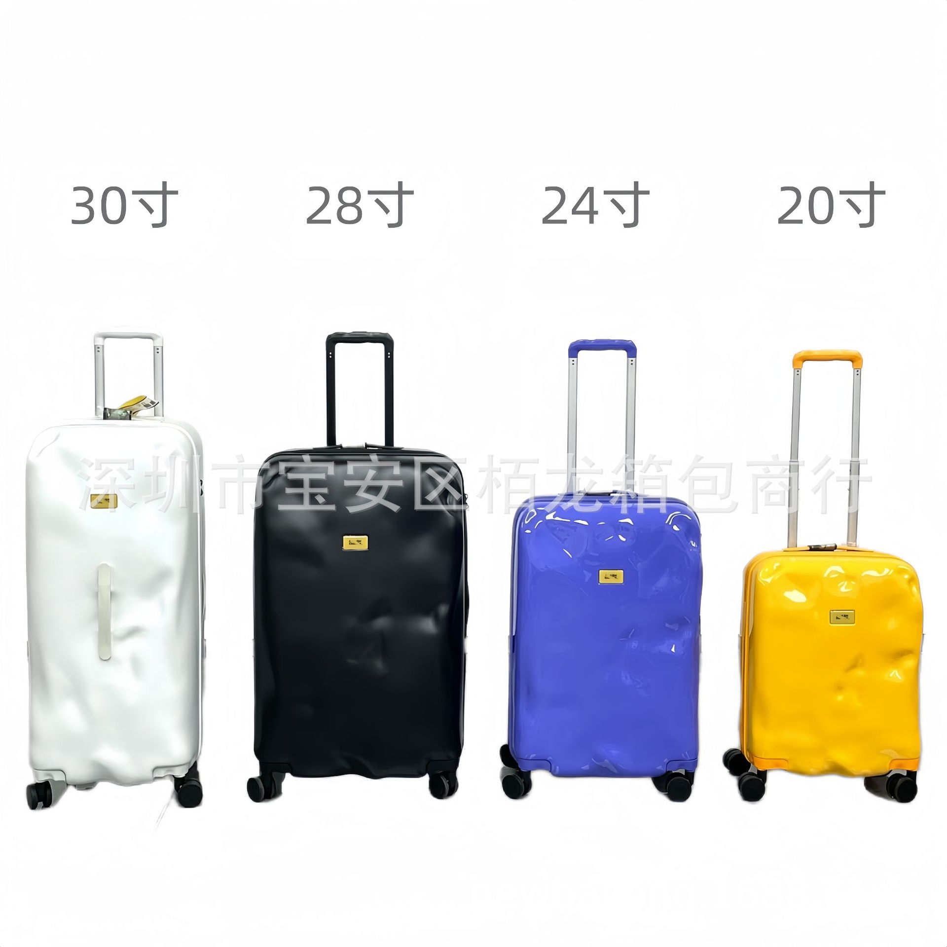 クラッシュ耐性のある箱、凹凸のある隕石痕のあるスーツケース、耐久性のあるジッパー付きPCローダースーツケース、スポーツトラベルスーツケース、機内持ち込みスーツケース