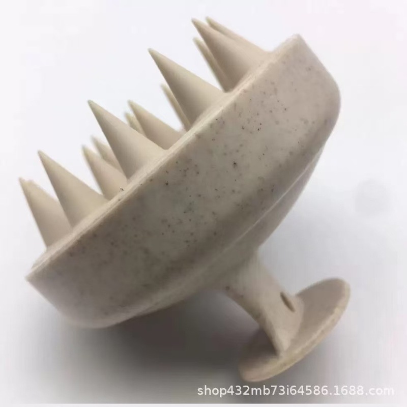 国境を越えた家庭用の新しい小麦わらマッサージシャンプー製品、柔らかい歯のシャンプーブラシ、スクラブ表面頭皮クリーニングケアコーム|undefined