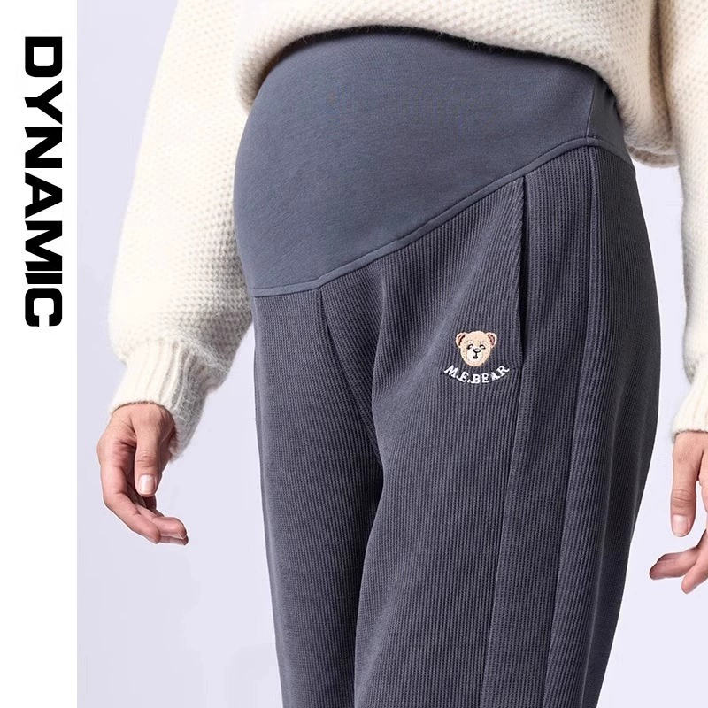 Брюки для беременных, осенне-зимняя верхняя одежда, повседневные спортивные штаны, весенне-осенние утолщенные хлопковые штаны на флисовой подкладке, поддерживающие живот, брюки, Одежда для беременных