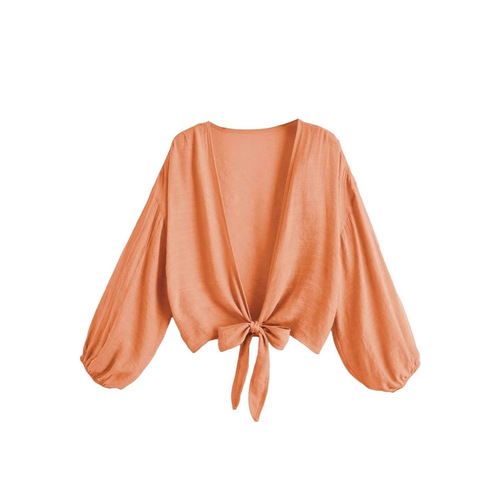 2025wish Beach European and American Solid Color Bikini Beach Shirt Women