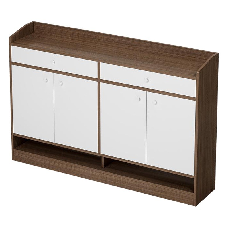 Zapatero del hogar puerta zapato rack simple multi-capa a prueba de polvo gabinete de zapatos de madera armario de almacenamiento multifuncional