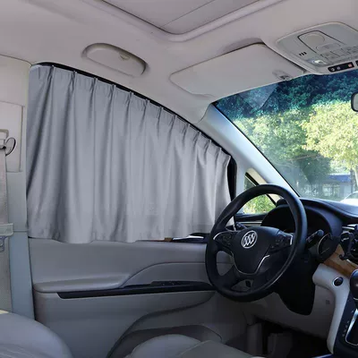 Car curtains | car interior shade side curtain - silver-gray-2-pieces-of-front-window-please-note-the-model-year-when-placing-an-order