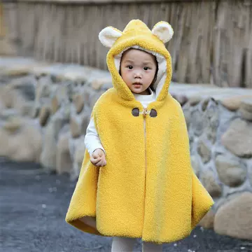 Winter children's hats, cloaks, all-in-one men's treasure, women's treasure, lamb wool, thickened cloak, warm and windproof, children's Korean tide - ShopShipShake