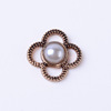 Metal hair accessory, clothing, bag, beads from pearl, factory direct supply, four-leaf clover