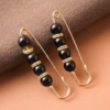 Diamond black beads, 2 pieces