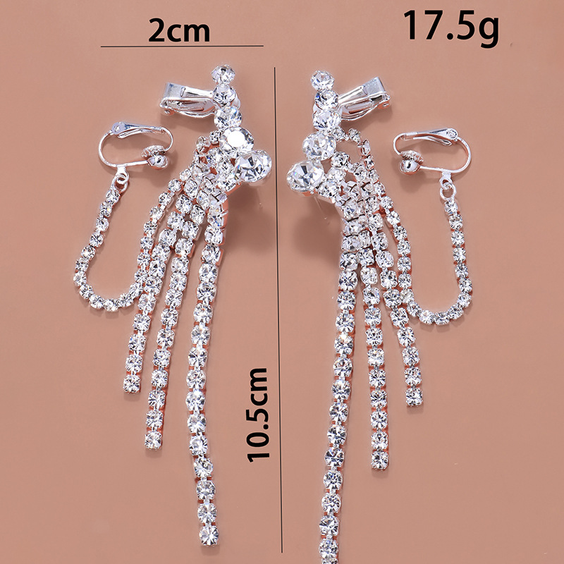 Europeos y estadounidenses simples orejas de bordas de moda diamante orejas de hueso accesorios irregulares aretes de mujer