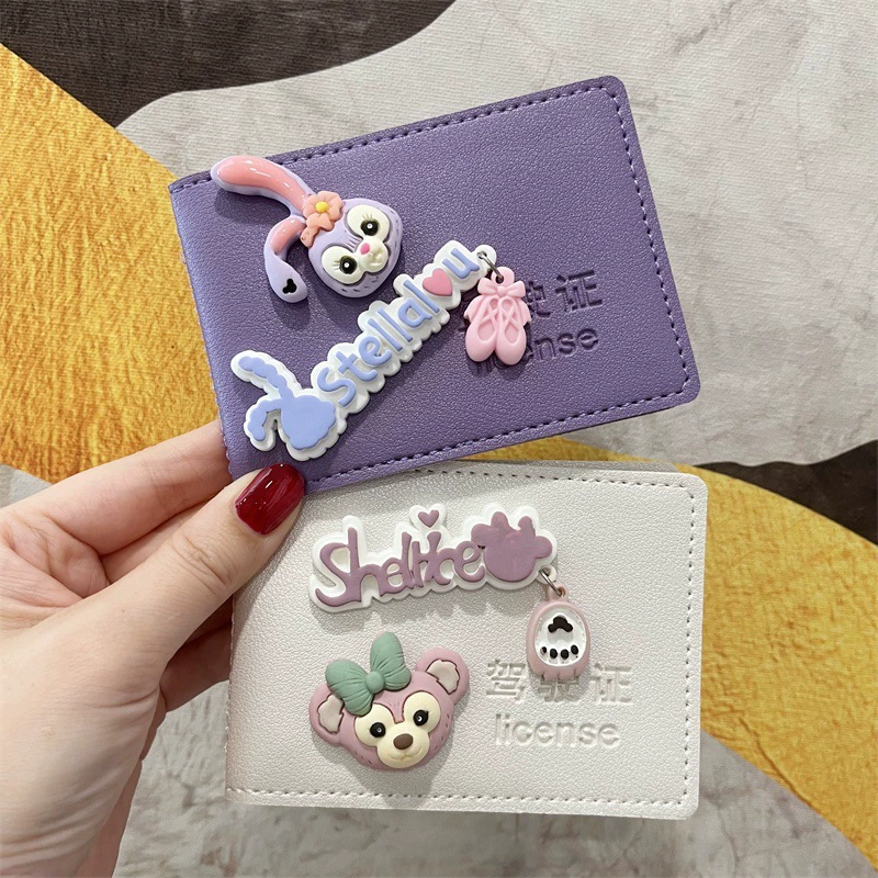 Защитный чехол для водительских прав автомобиля, женский милый мультяшный популярный кожаный чехол для водительских прав автомобиля, персонализированный креативный водительские права