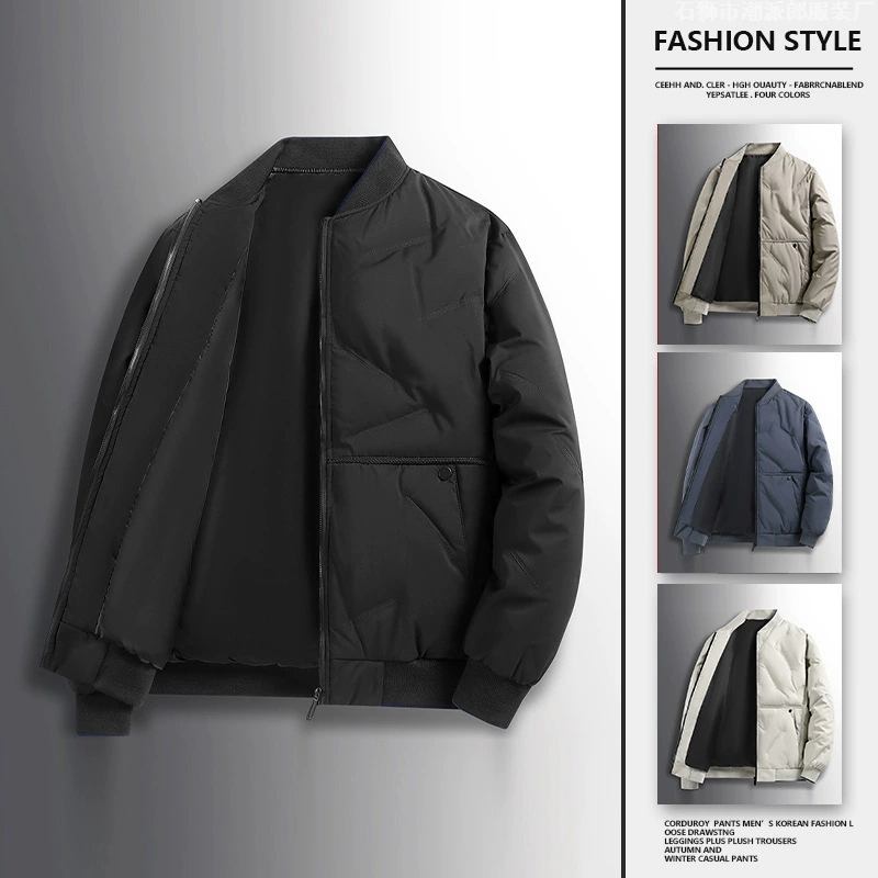 Хлопковая одежда большого размера для мужчин зимний бейсбольный воротник куртка повседневная свободная теплая и толстая пара хлопчатобумажная куртка производитель