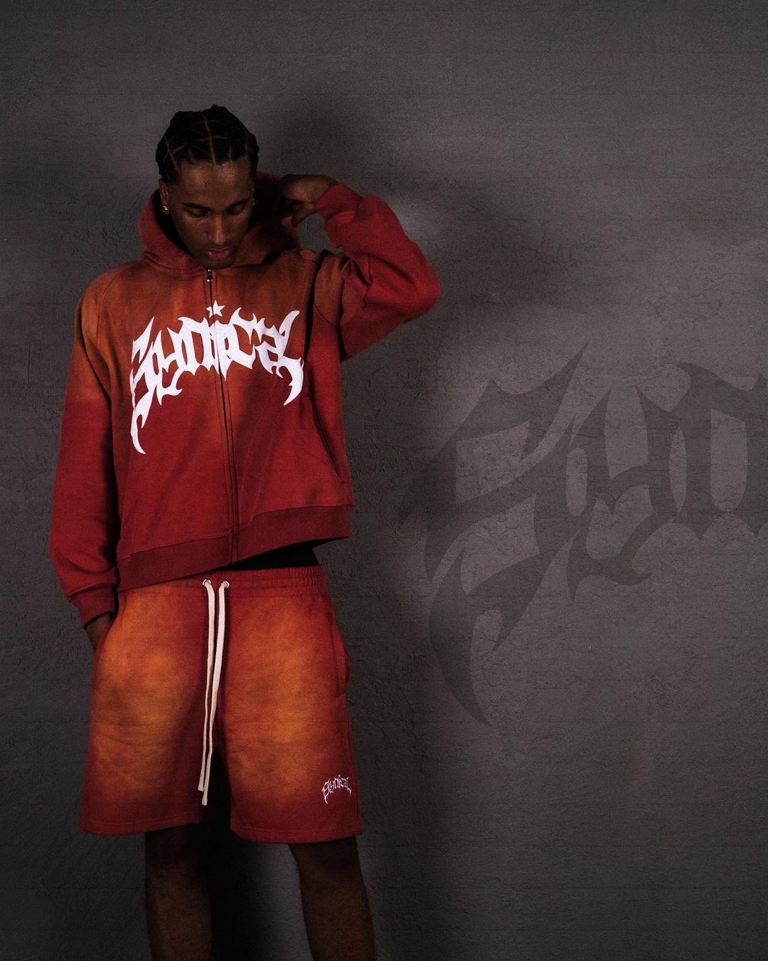 Sudadera con capucha y cremallera american retro gothic estrellas_voghion.com