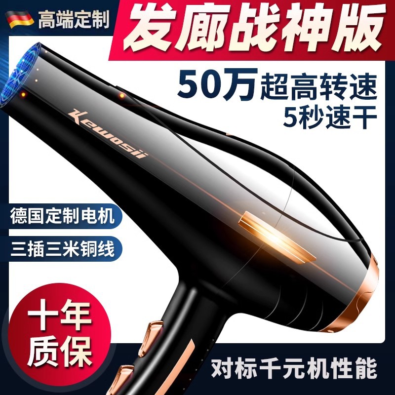 German Hair Dryer Household High-Power Hair Salon Special Barber Shop 3800W Negative Ion Hair Care Quick-Drying Hair Dryer