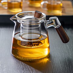 ガラスティーポット、家庭用ティーセット、フラワーティーポット、高温耐性茶水分離カップ、シングルティーポット、2025新しいスタイル