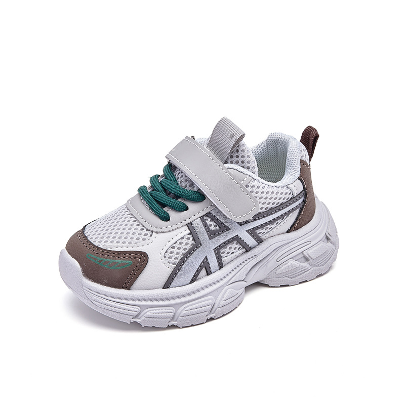 Zapatos deportivos para niños primavera 2026 nuevo tipo de zapatos de papá transpirables de malla primavera y otoño zapatos de suela suave para niños pequeños