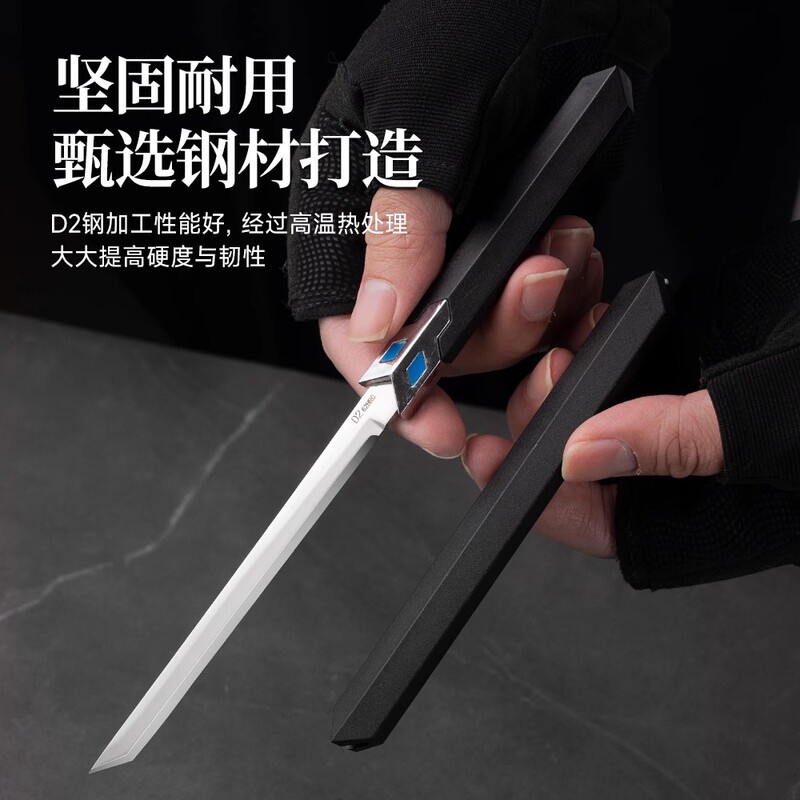 狐狸小刀不锈钢加厚家用复古把玩摆件水果削皮刀手把肉便携随身|undefined