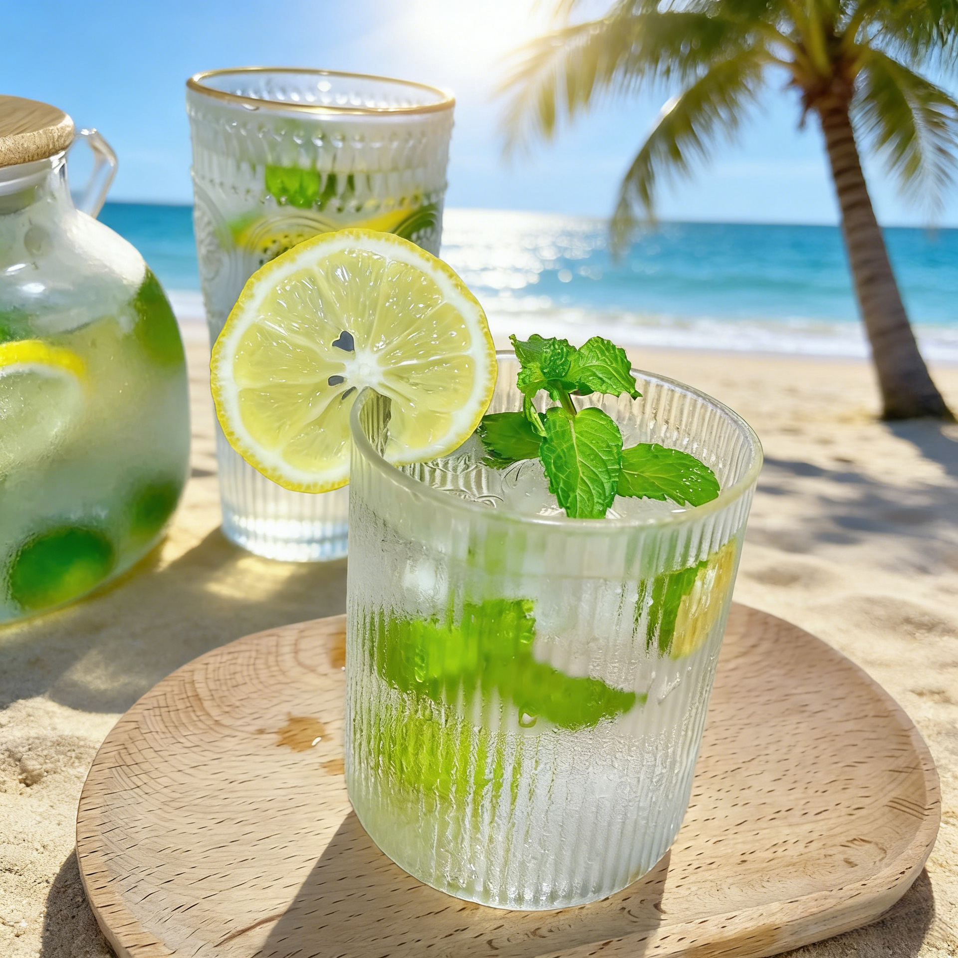 Mint Green Tangerine Lemon Tea 100g Fruit Herbal Tea 10 Individual Sachets Summer Iced Drink preparation