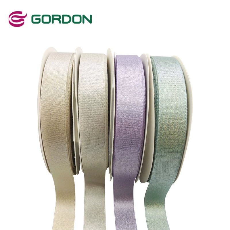 戈登 Webbing High-density Polyester Handmade Bow DIY Webbing Gift Flower Packaging Auxiliary Material Gold Weft Belt