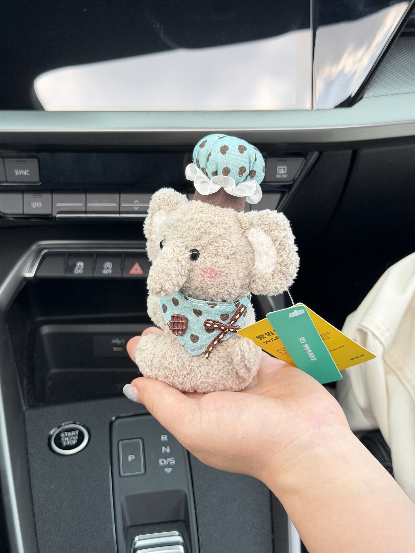 Car decoration cartoon cute plush toy for car dashboard and interior screen decoration for women