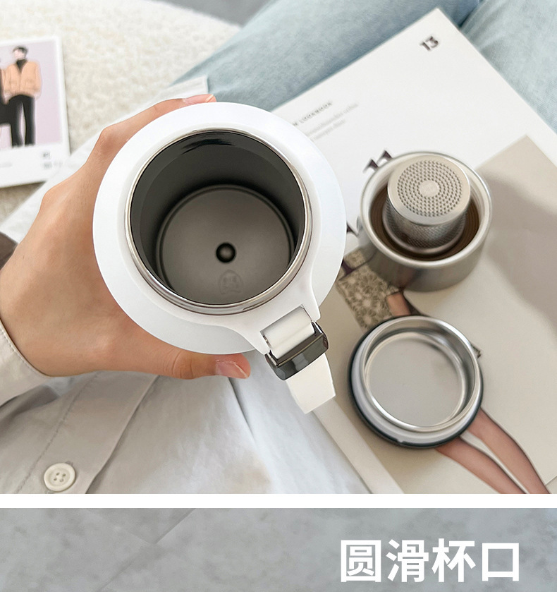 帮手描述图:日系泡茶保温杯茶水分离男女士高颜值简约大方学生大