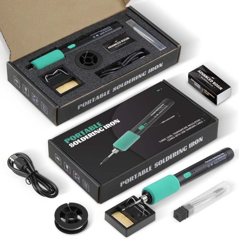New USB electric soldering iron mini small soldering iron suit portable home type-C interface 650 mA battery