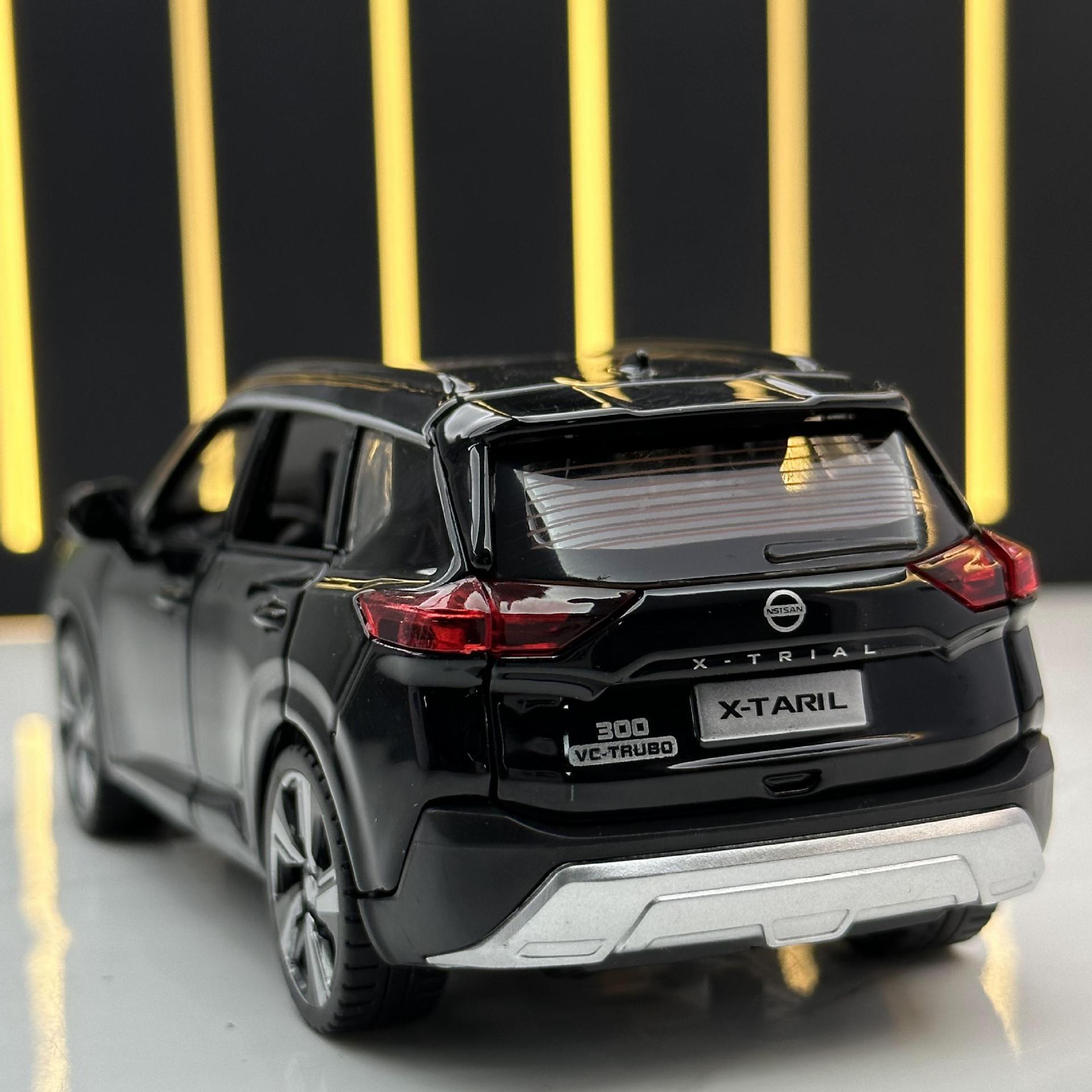 Zhongyuan xinghejin modelo de coche 1:32 Nissan Qijun vehículo todoterreno Tire hacia atrás coche de juguete modelo de música decoración caja de polvo