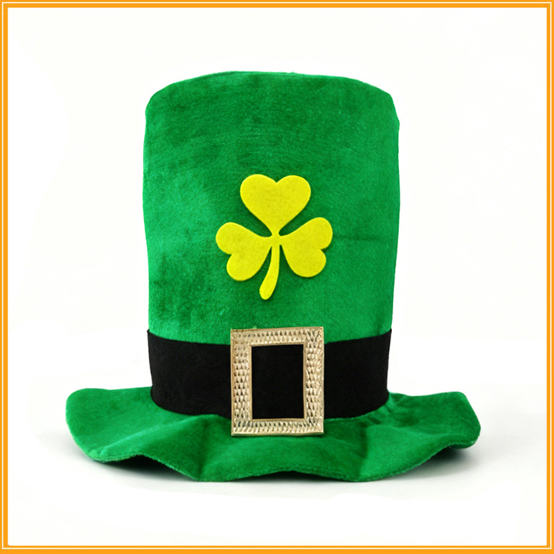 Sombrero irlandés de San Patricio – con trébol y barba, para fiestas