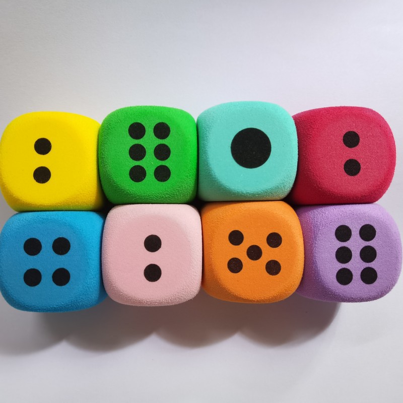 Cross-border color foam EVA dice digital model 6CM game 8CM3.8 board…