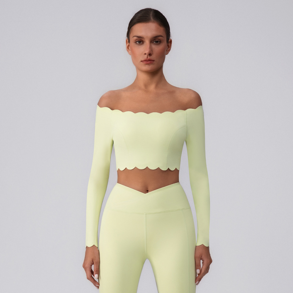 Diez recuerdos vestidos de yoga con hombro con cojín de pecho chaleco de manga larga corrida a prueba de choque taza sostén deportivo