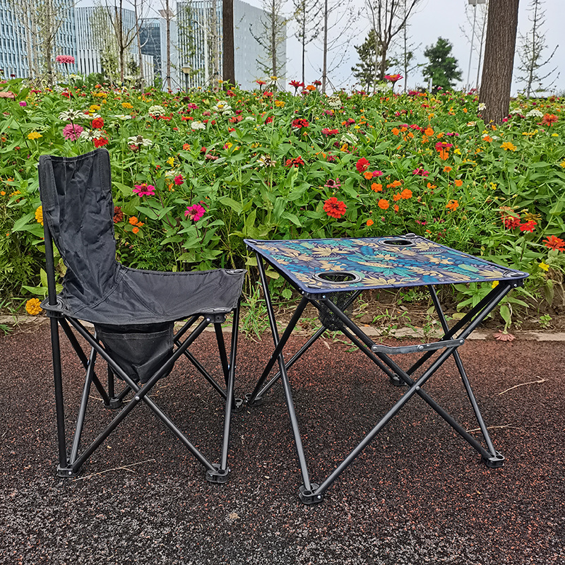 Mesa plegable portátil de pesca al aire libre mesa de camping mesa de tela de playa de barbacoa mesa plegable de apertura rápida plegable