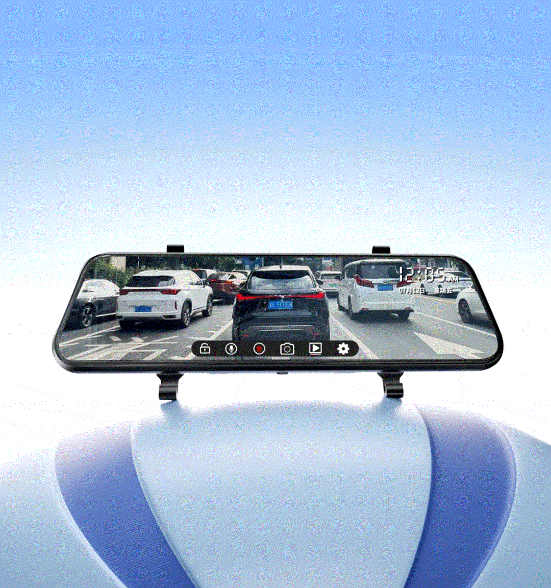 Suitable for the 2026 new model of the Renwoyou dashcam, no-wiring reverse camera, streaming rearview mirror, parking monitoring
