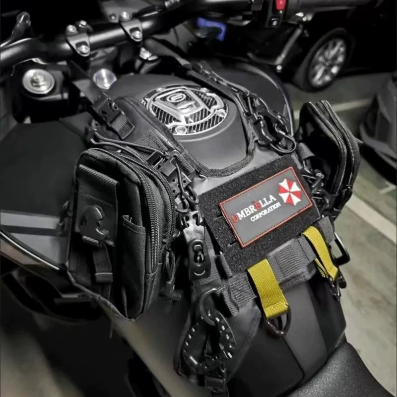 Мотоциклетная сумка-жилет для хранения оборудования на топливном баке с системой MOLLE, антицарапающий жилет для топливного бака