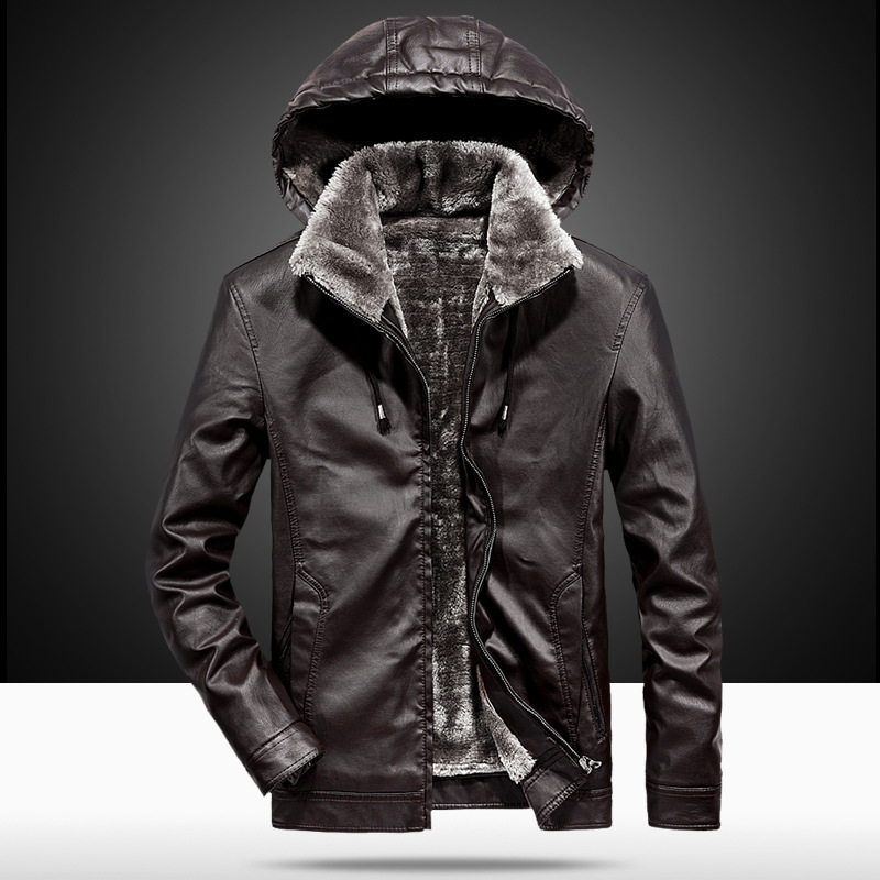 Veste décontractée à capuche et fermeture éclair en velours pour jeunes, sac de fouille noir combiné pour hommes_voghion.com