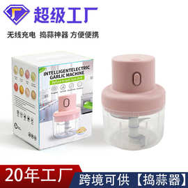 跨境厨房便携迷你无线电动蒜泥器压蒜器蒜蓉器厨房家用辣椒绞肉器