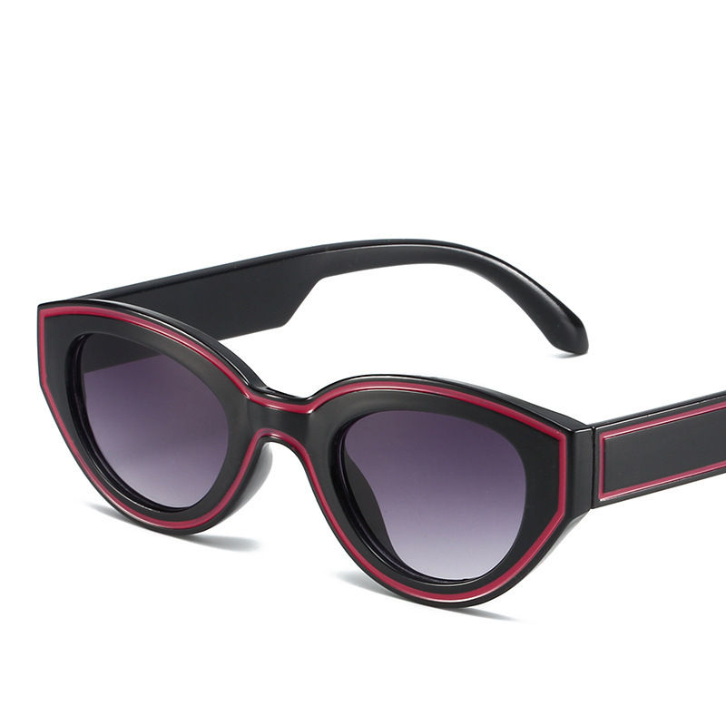 Gafas de sol de ojos de gato con trazo tridimensional a juego de colores para hombres y mujeres, nuevas gafas de sol de parasol de calle de fiesta de moda transfronteriza
