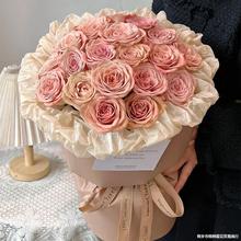 感送女友闺蜜创意女生生日礼物玫瑰花束花卡布奇诺永生花
