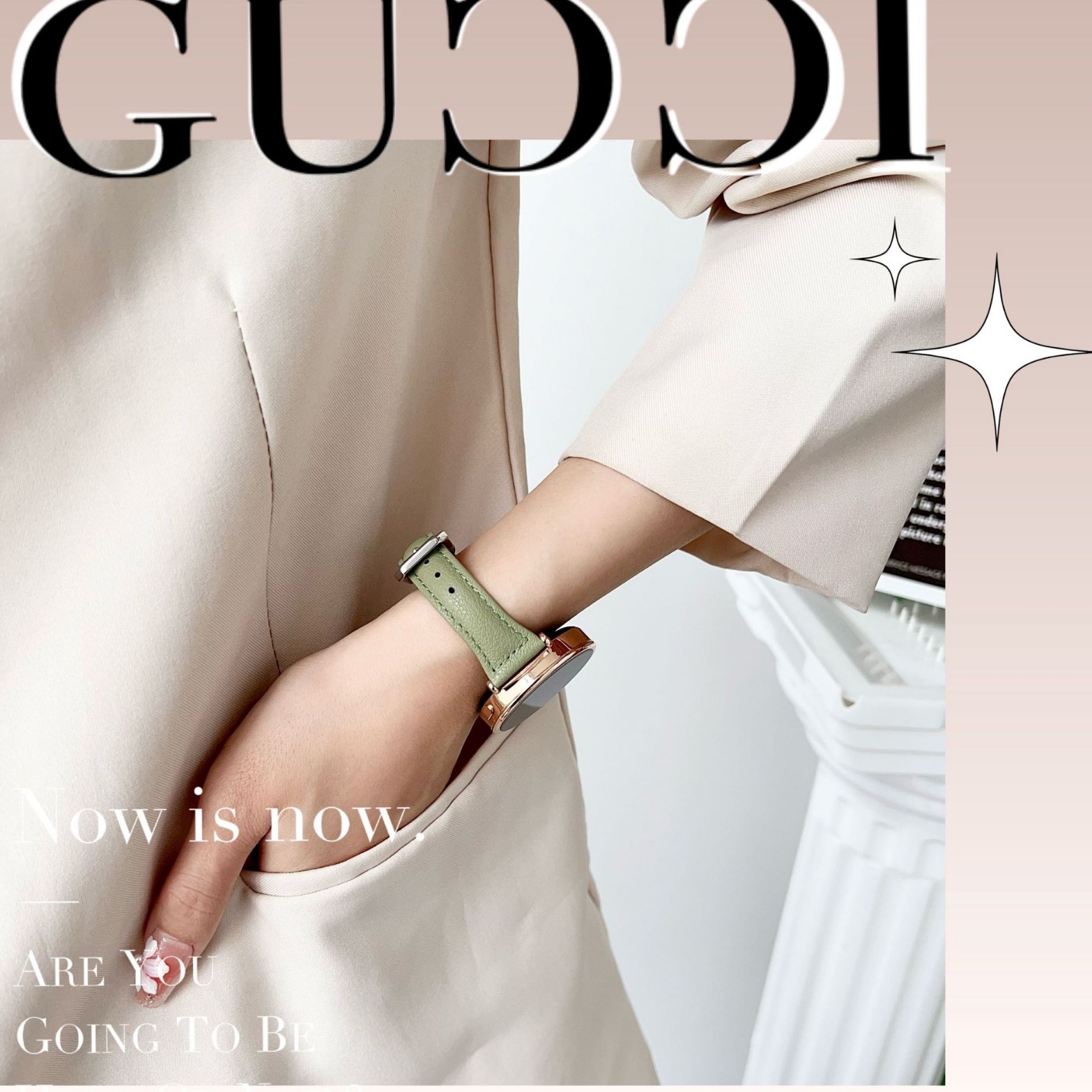 2023 New Cowhide Strap Suitable for Huawei GT4 Small Waist Apple watch Genuine Leather S8/s7 Strap Samsung