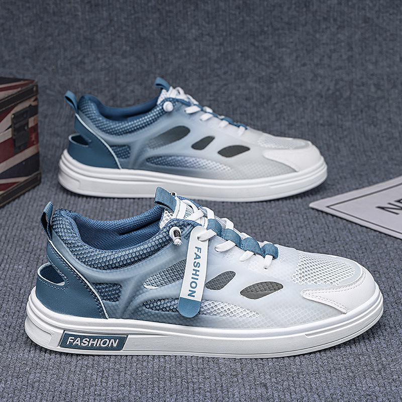 2026 zapatos de hombre de verano nuevos zapatos transpirables delgados de tendencia de zapatos de malla hueca de moda zapatos de skate casuales para hombres