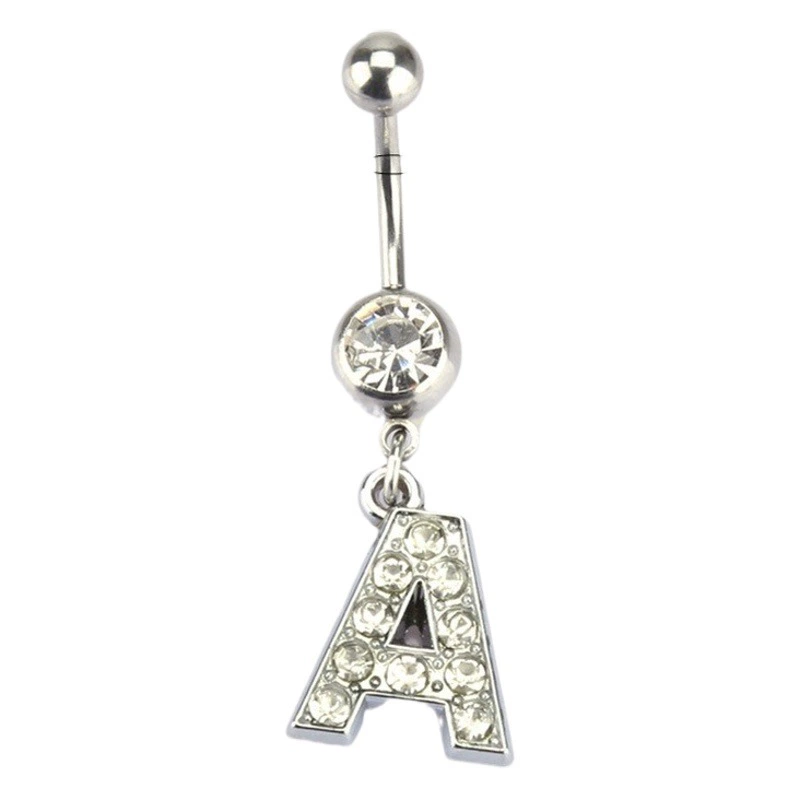 Английский алфавит A-Z, украшения для пирсинга живота, женские украшения, кольцо для пупка, AliExpress, горячая распродажа