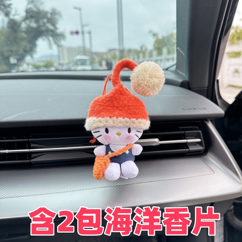 かわいいクリエイティブキティ猫カーエアコン空気出口香水クリップ車のアロマセラピー装飾装飾品新しい女性|undefined