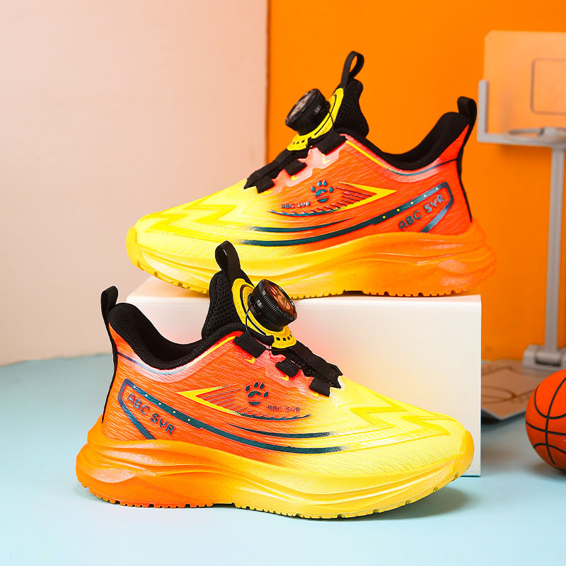 Calzado deportivo para niños, malla, transpirable, nuevos zapatos para correr con botones para niños, zapatos para correr ligeros y resistentes al desgaste de primavera y otoño para estudiantes