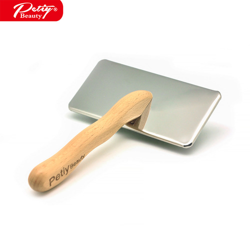 Baoli Exports Beech crank handle with protective head steel plate comb pet comb needle comb long hair dog and cat comb detangling comb