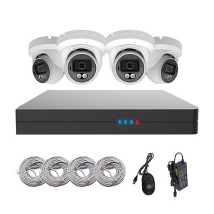 4Ch Poe Hd H265 Camera 8Ch Nvr Video Surveillance Recorder System Support 10Tbhdd Hard Disk