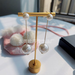 小香风珍珠耳钉镶钻小红书爆款流苏耳饰女小众设计高级耳环高级感