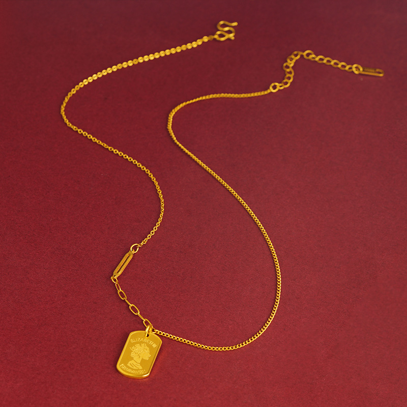 Joyería de aleación de cobre de La Reina collar de llegada colgante de regalo de recuerdo de las mujeres fábrica al por mayor collar caliente del todo fósforo