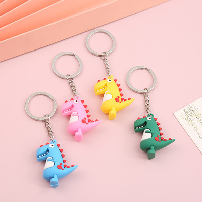 钥匙扣挂件 韩版时尚可爱卡通小恐龙背包挂件 可爱手机挂饰汽车链|ms